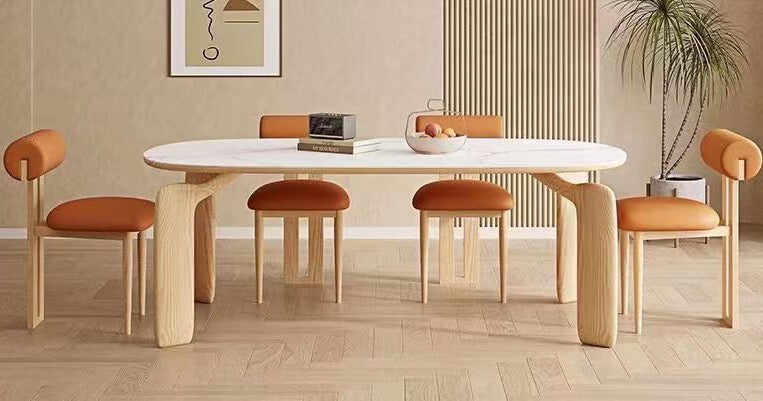 Preorder Oval Dining Table70.5" Sintered Stone+6 Chairs