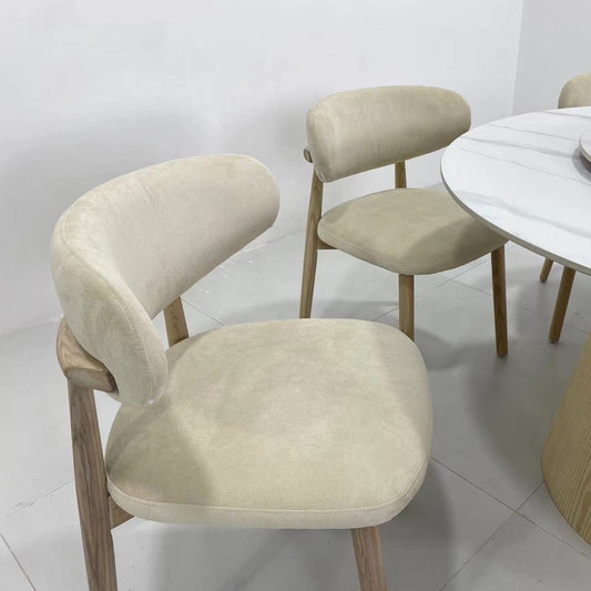 Palm White Solid Ash Wood Chair/Pair