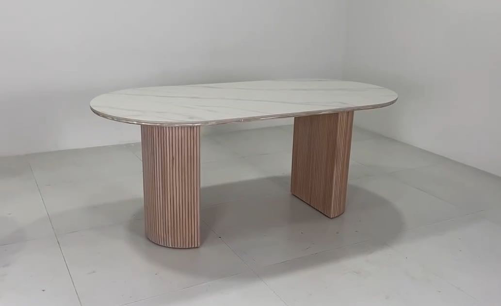 Meril Oval Dining Table Customized 90"Lx47"W